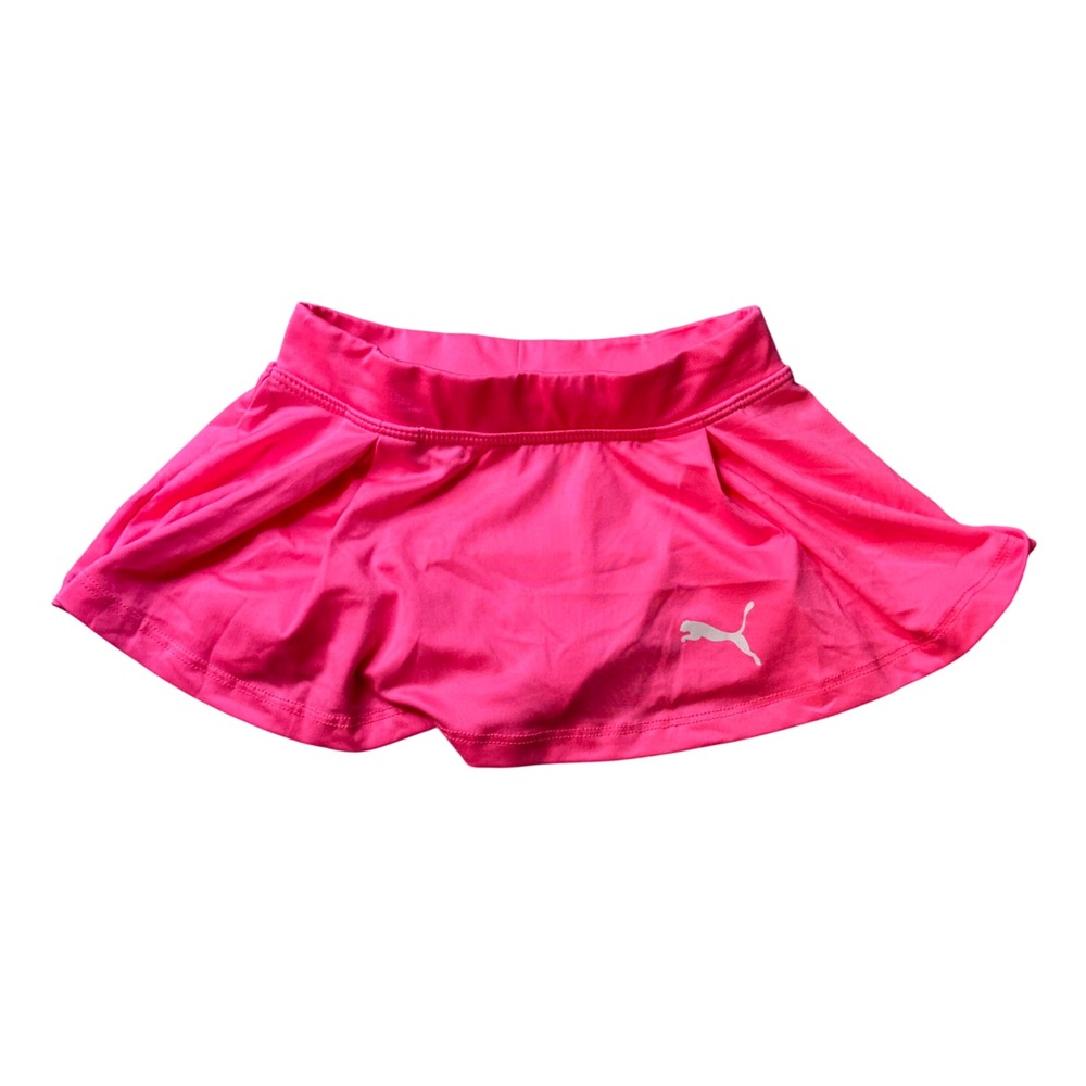 Puma Skort Girls 12M Pink‎ Athletic Tennis Skirt Shorts Active Logo Pleated